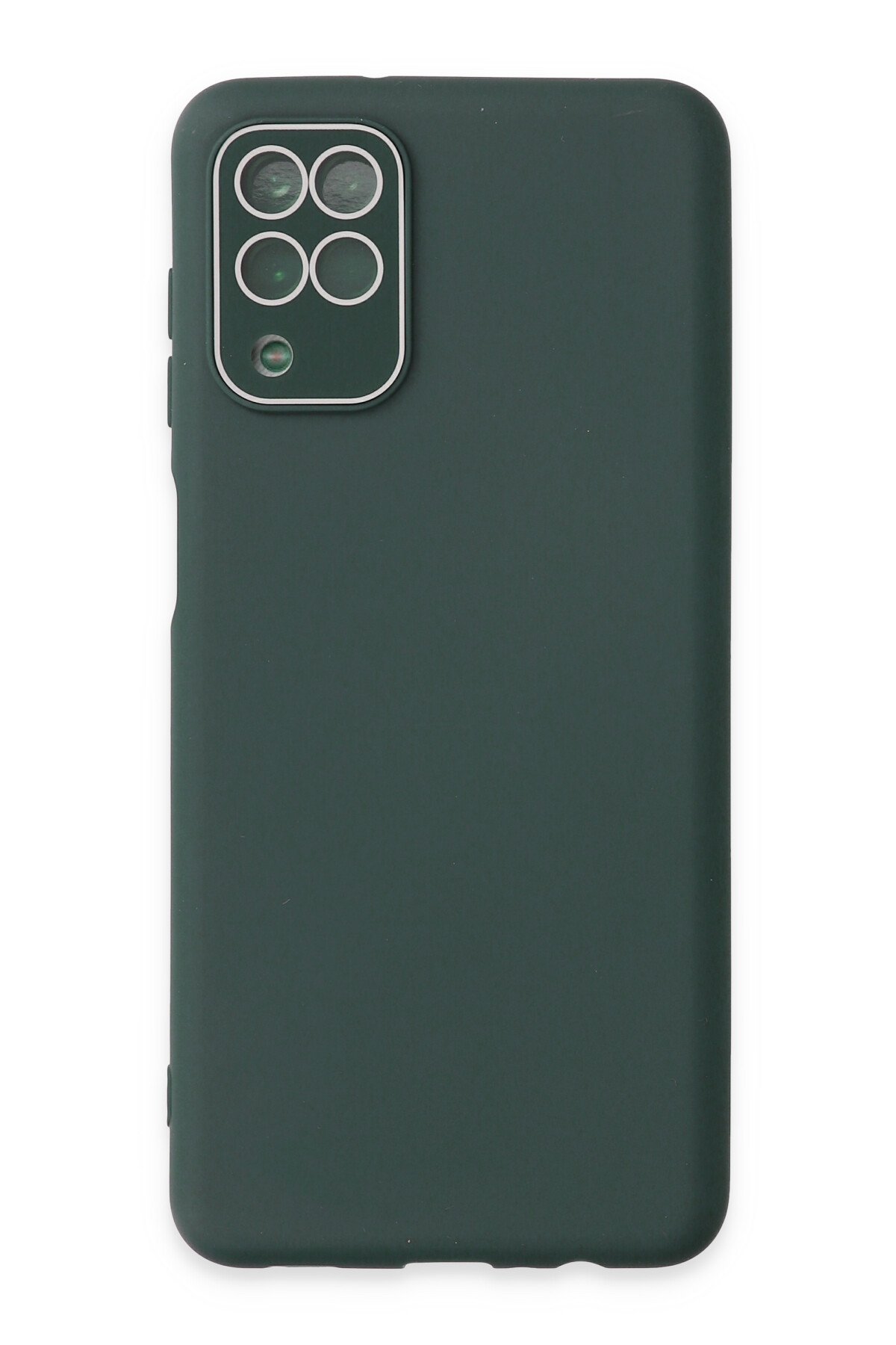 Newface Samsung Galaxy M32 Kılıf Palm Buzlu Kamera Sürgülü Silikon - Yeşil
