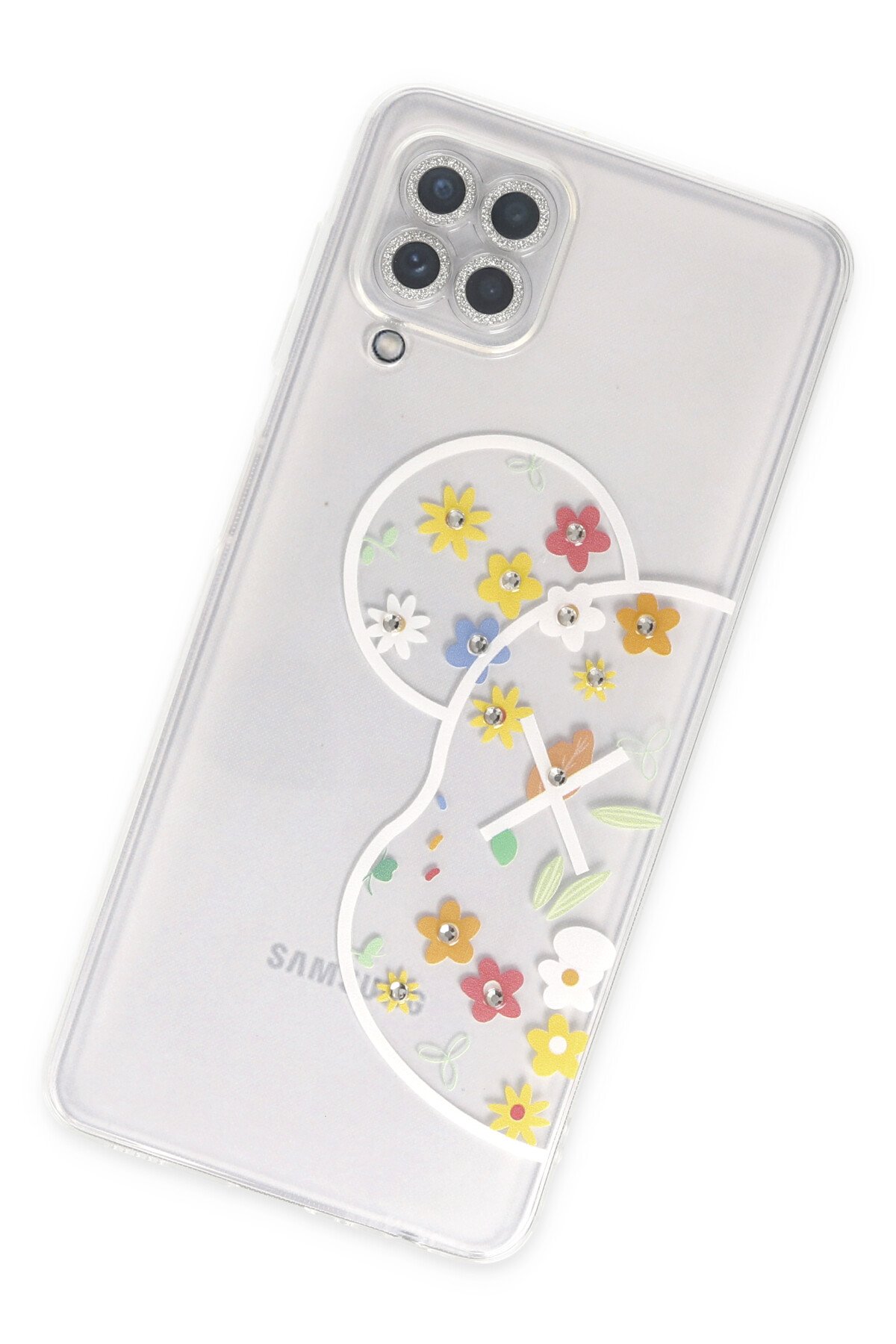 Newface Samsung Galaxy M32 Kılıf Glass Kapak - Pembe