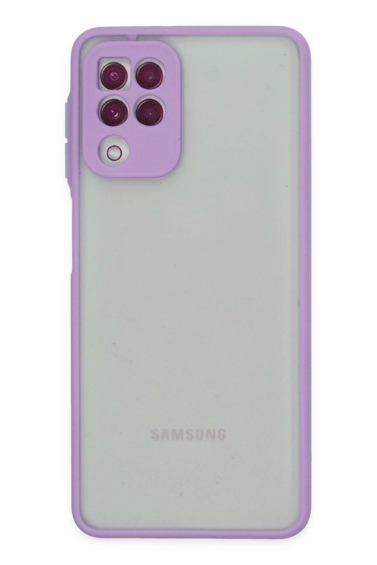 Newface Samsung Galaxy M32 Kılıf Pars Lens Yüzüklü Silikon - Gümüş