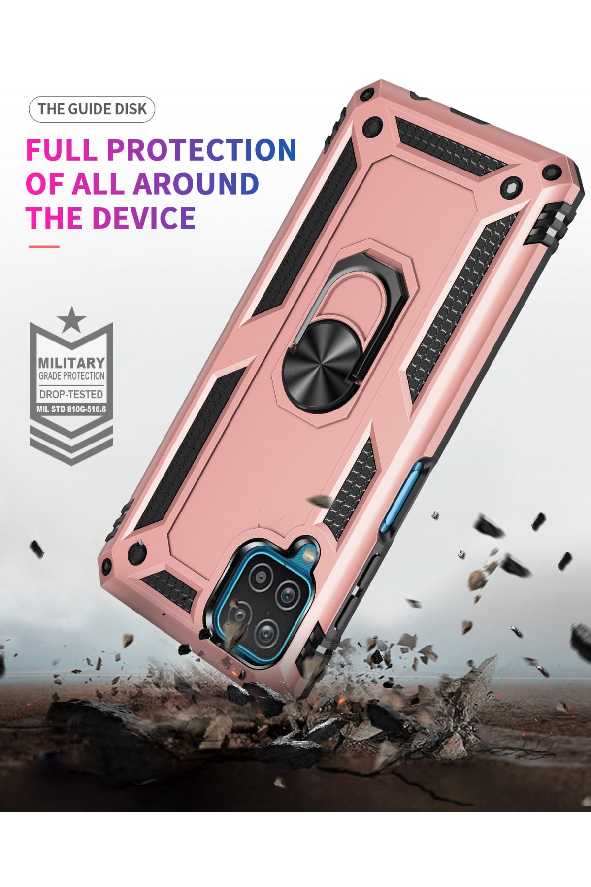 Newface Samsung Galaxy M32 Kılıf Ebruli Lansman Silikon - Lacivert-Krem