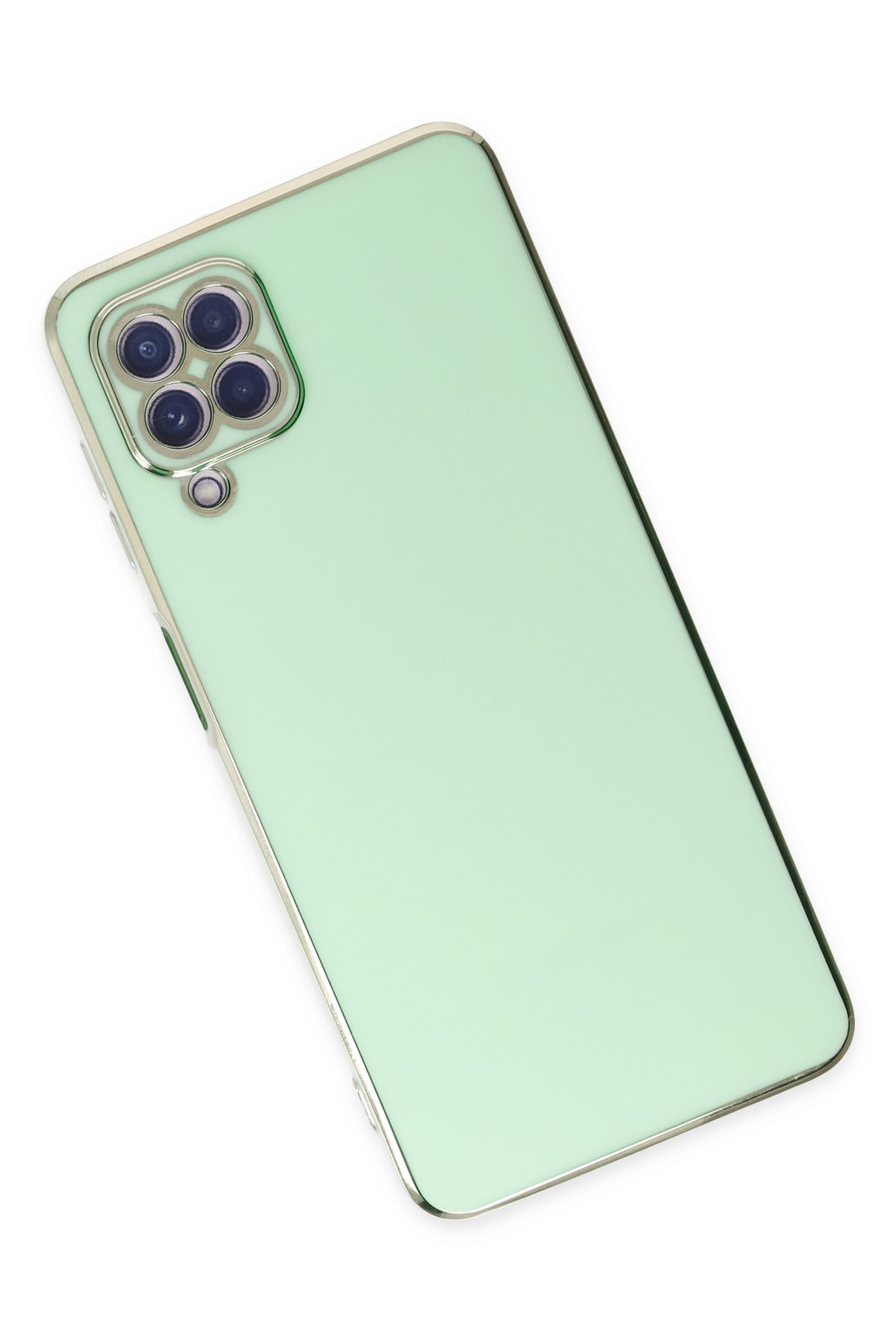 Newface Samsung Galaxy M32 Kılıf Palm Buzlu Kamera Sürgülü Silikon - Lacivert