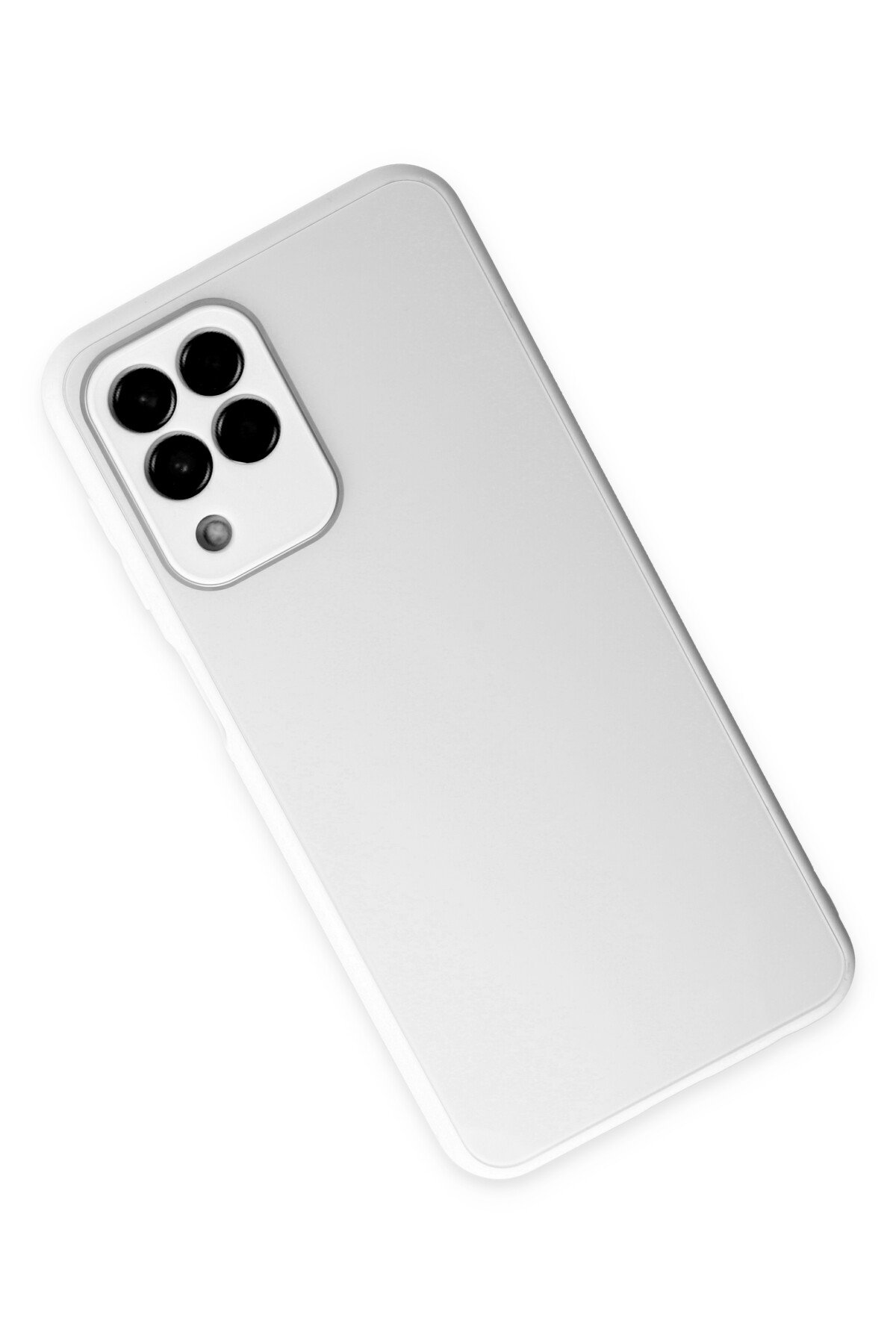 Newface Samsung Galaxy M33 Kılıf Pars Lens Yüzüklü Silikon - Gümüş