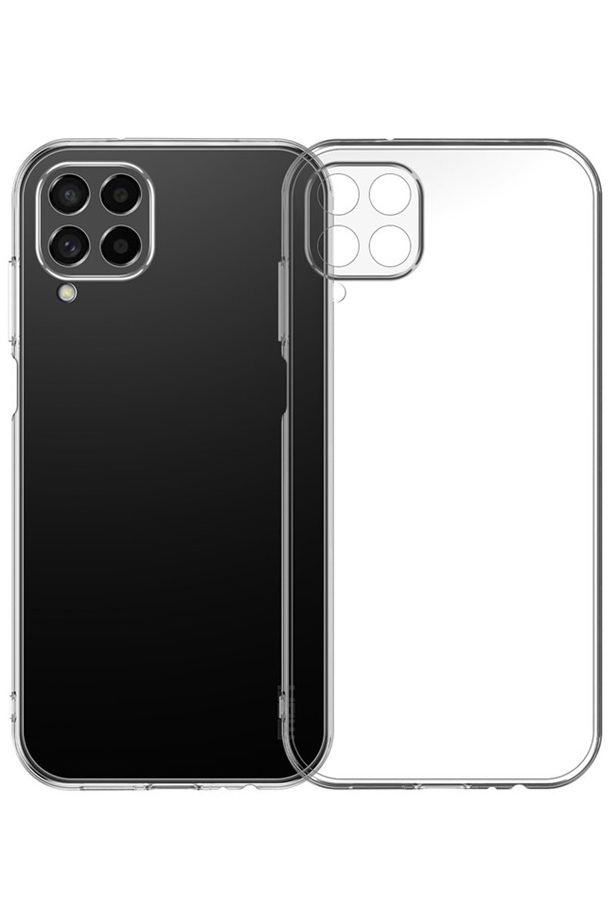 Newface Samsung Galaxy M33 Kılıf Glass Kapak - Siyah