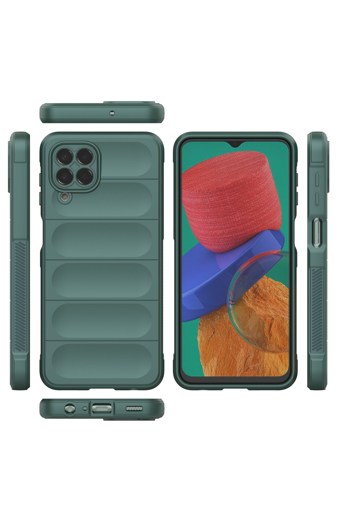 Newface Samsung Galaxy M33 Kılıf Nano içi Kadife Silikon - Pudra