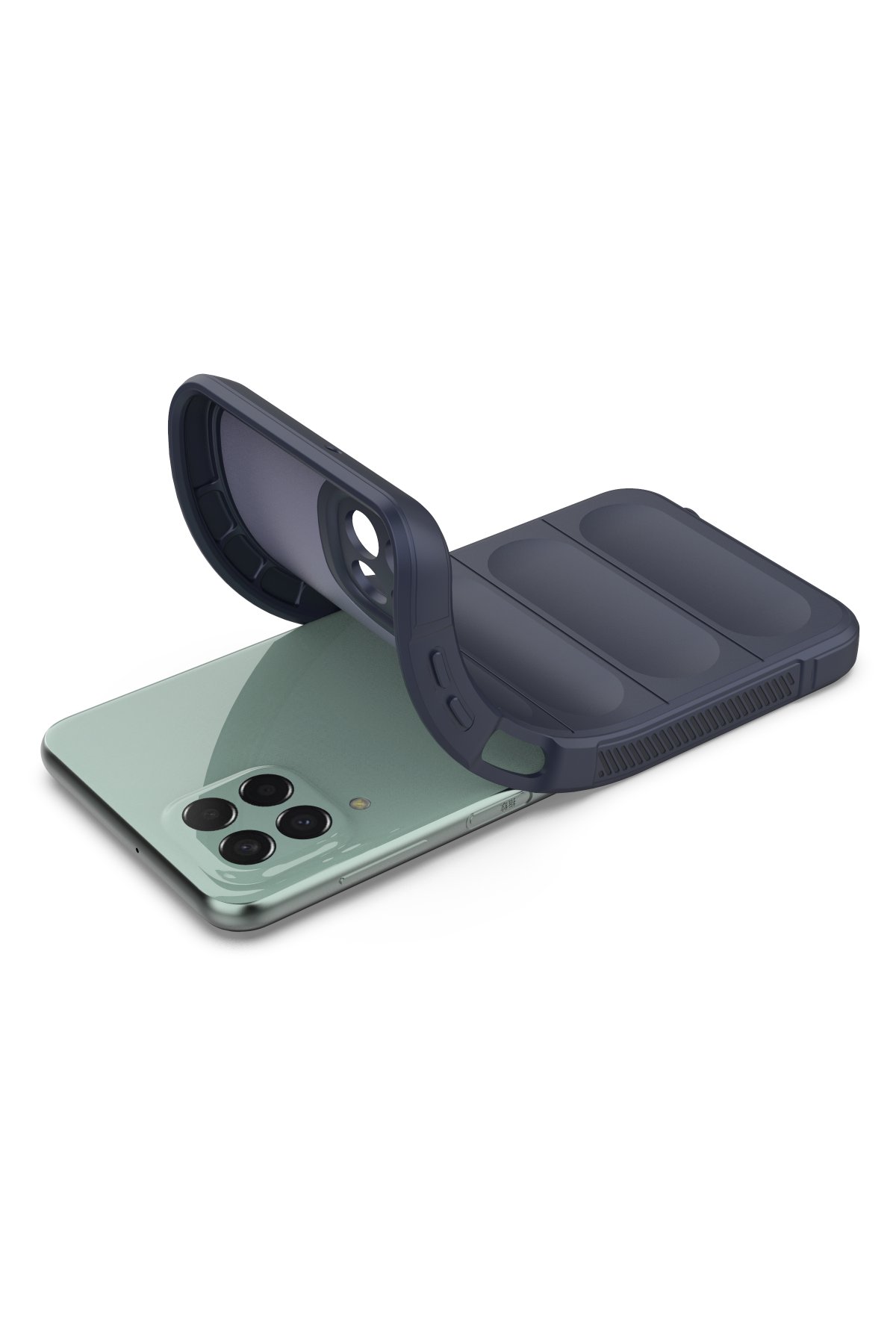 Newface Samsung Galaxy M33 Kılıf Pars Lens Yüzüklü Silikon - Siyah