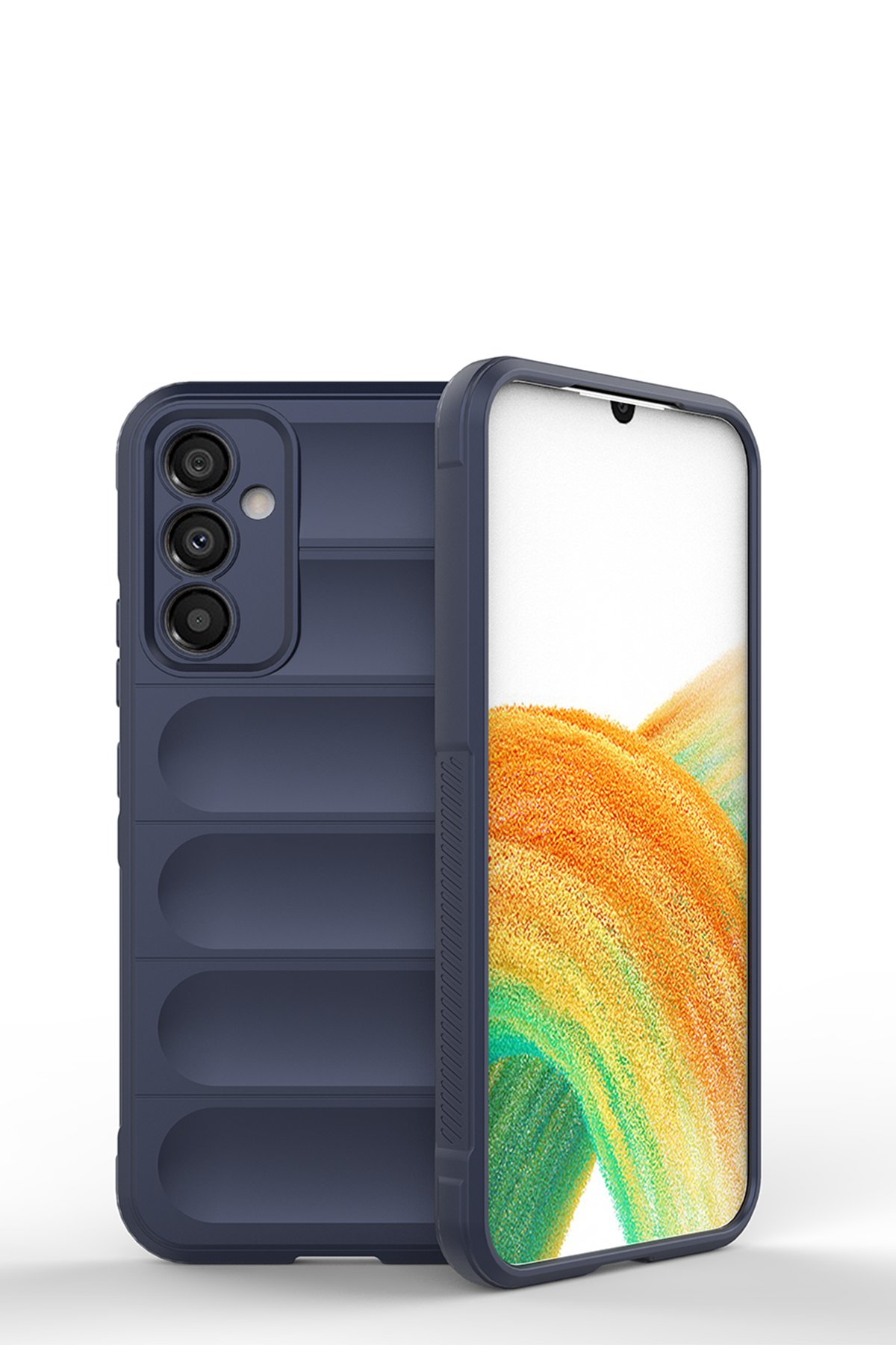 Newface Samsung Galaxy M34 5G Kılıf Nano içi Kadife Silikon - Turuncu