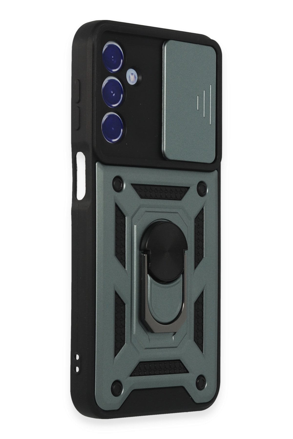 Newface Samsung Galaxy M34 5G Kılıf Pars Lens Yüzüklü Silikon - Kırmızı