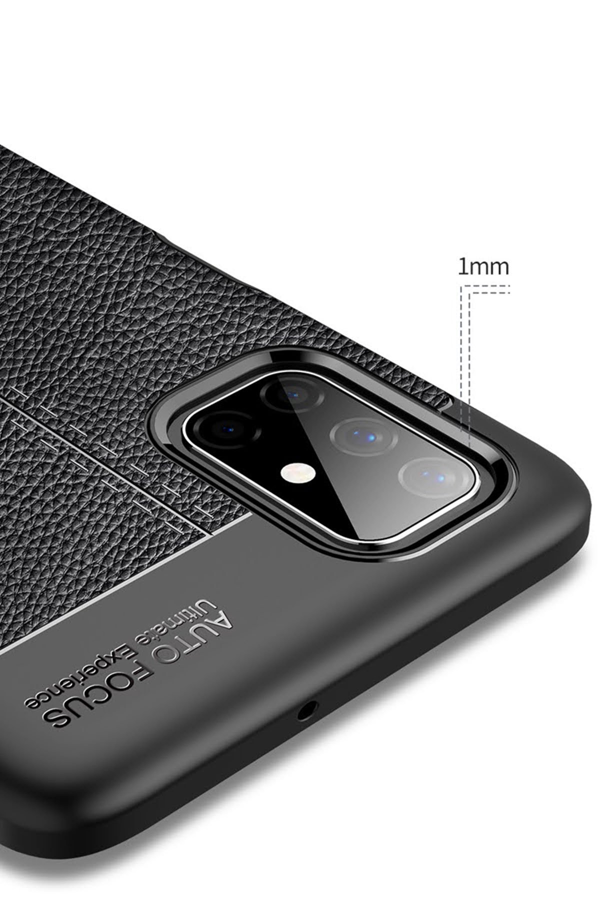Newface Samsung Galaxy M51 Kılıf Platin Kamera Koruma Silikon - Siyah