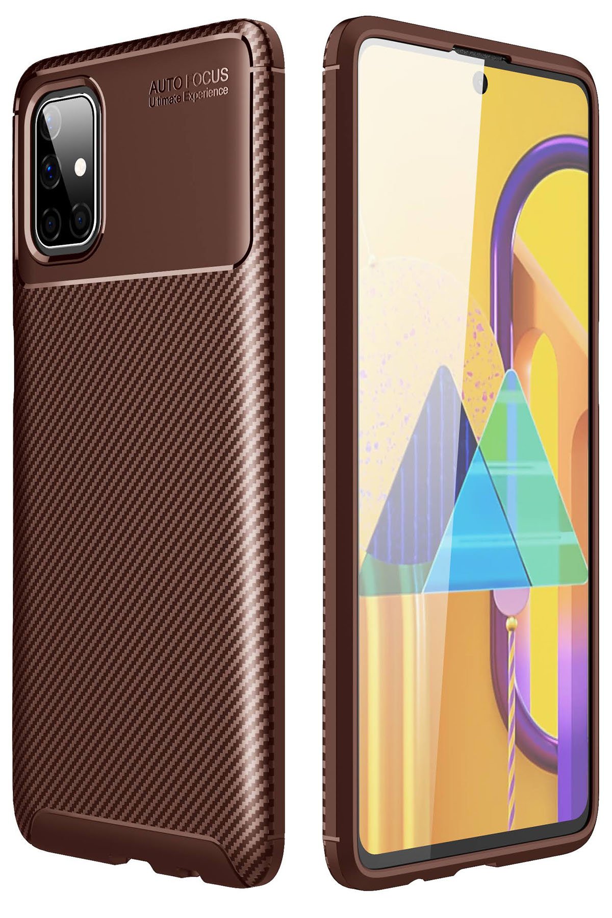 Newface Samsung Galaxy M51 Kılıf Viktor Yüzüklü Silikon - Pembe