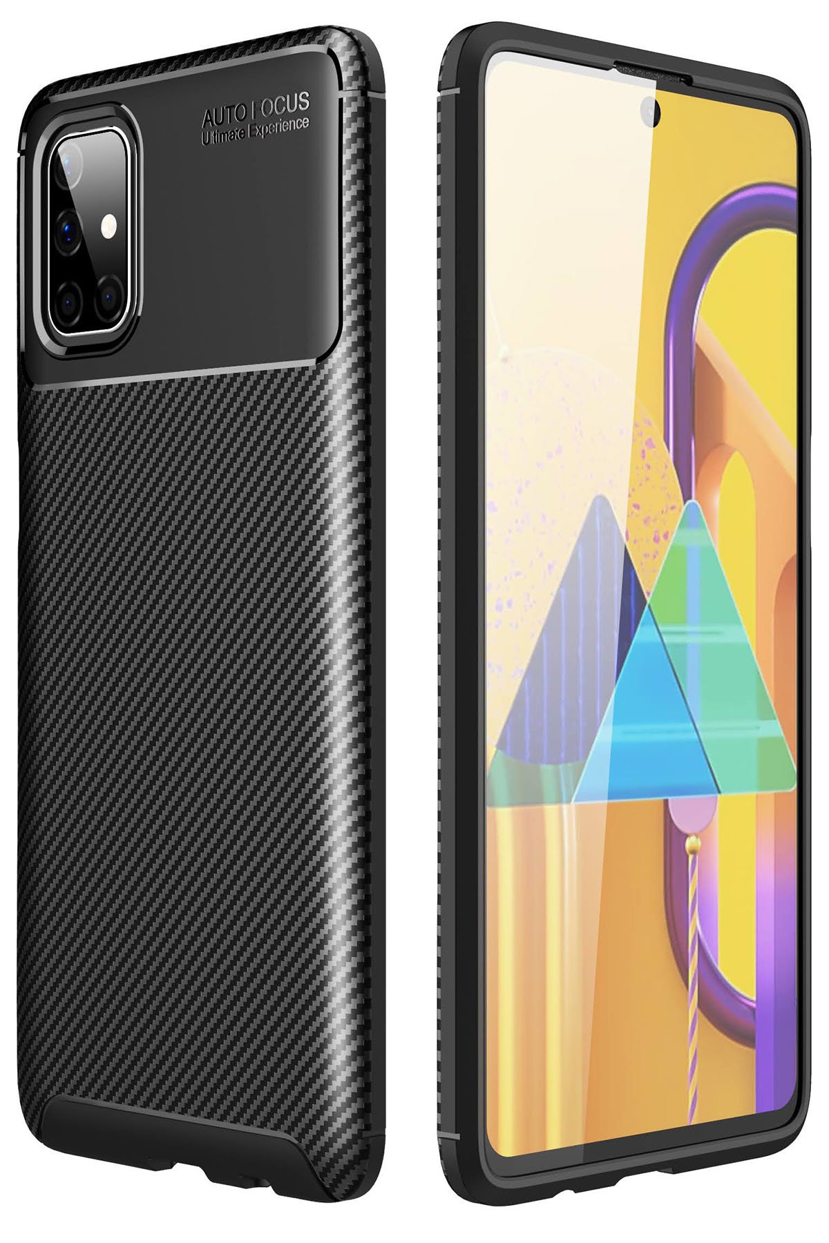 Newface Samsung Galaxy M51 Kılıf Range Yüzüklü Silikon - Mavi