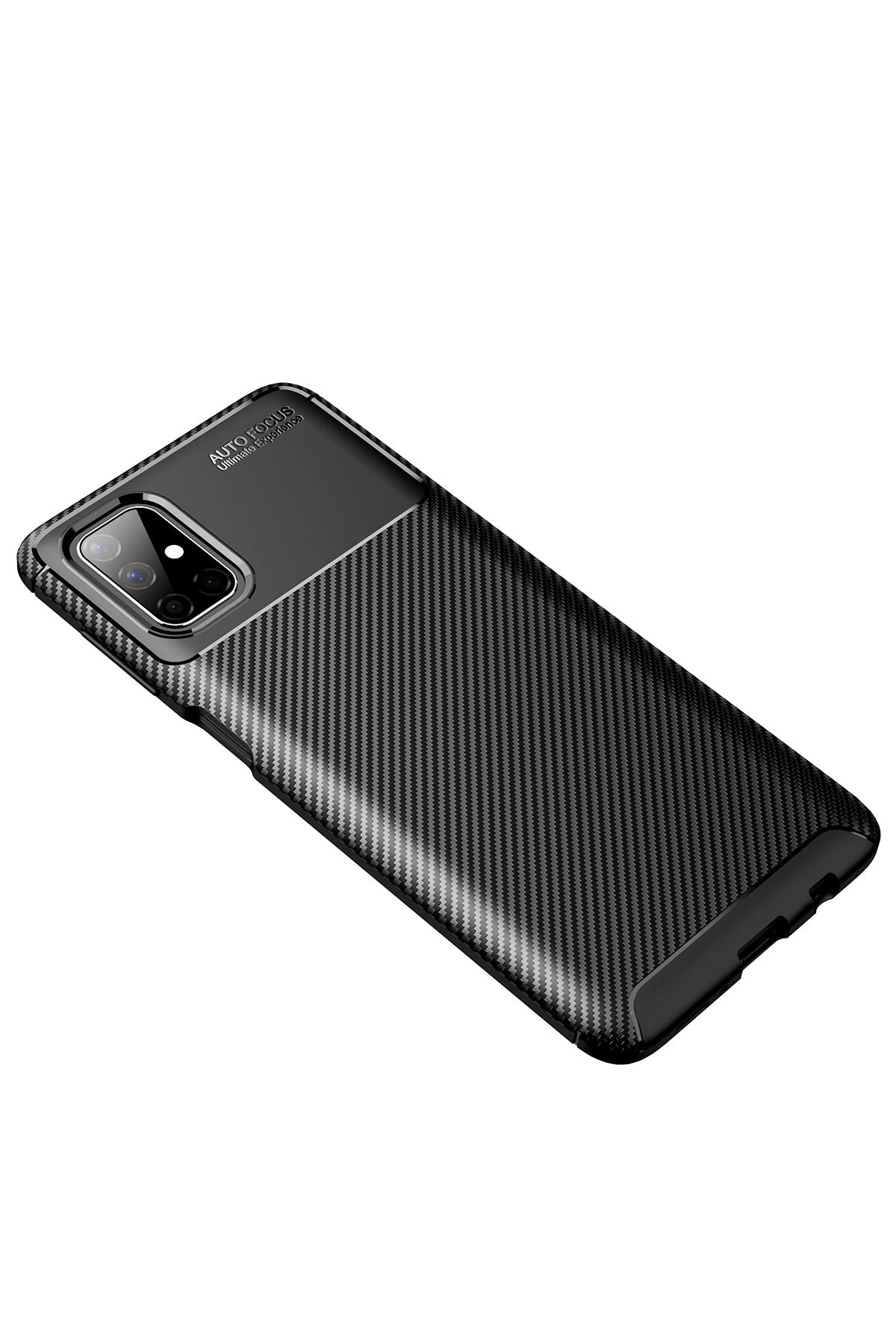 Newface Samsung Galaxy M51 Kılıf Range Yüzüklü Silikon - Mavi