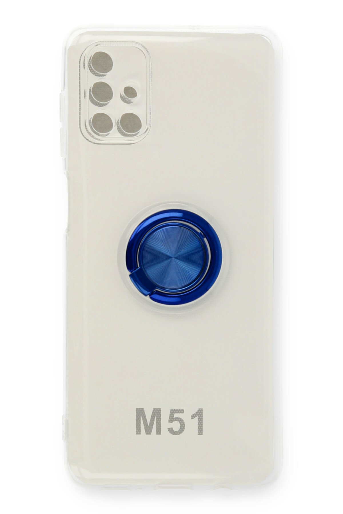 Newface Samsung Galaxy M51 Kılıf Viktor Yüzüklü Silikon - Pudra