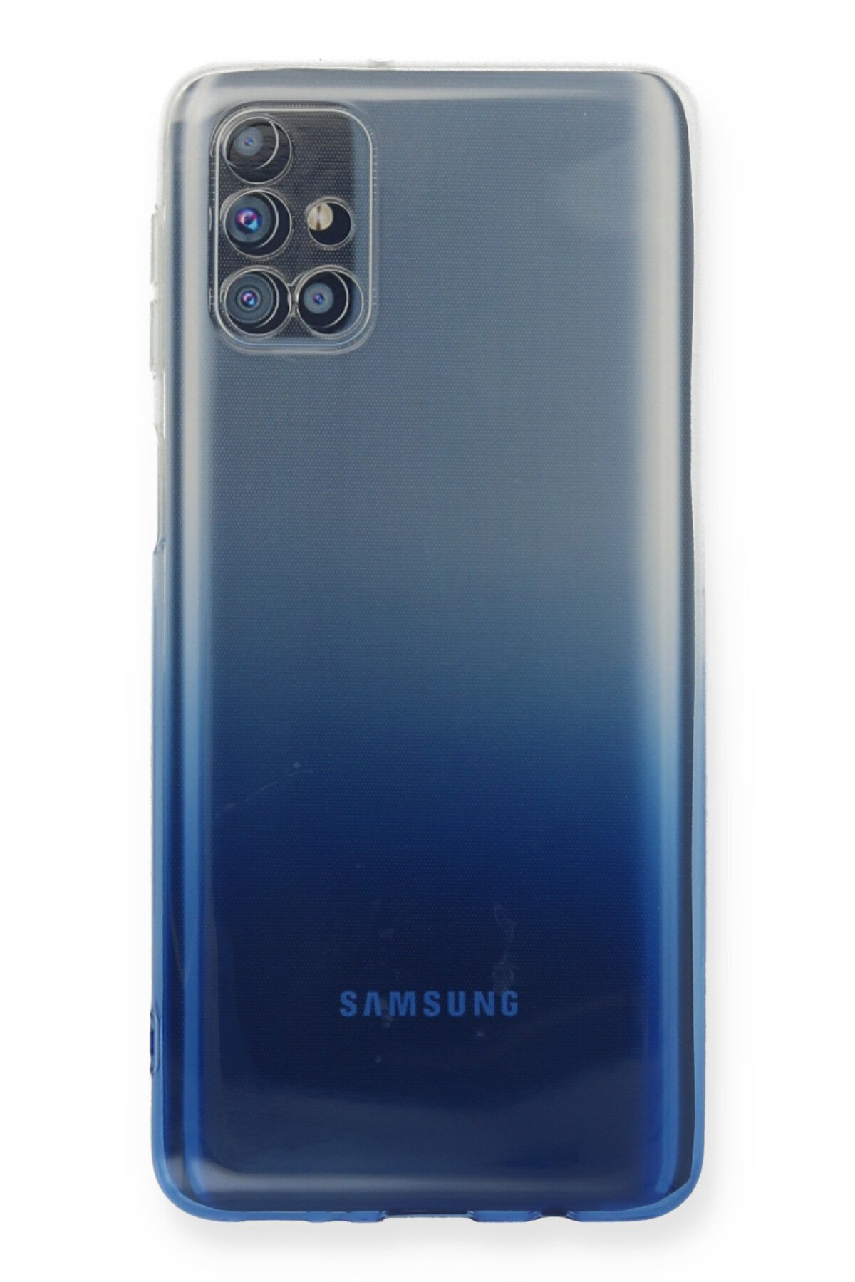 Newface Samsung Galaxy M51 Kılıf Nano içi Kadife Silikon - Turuncu