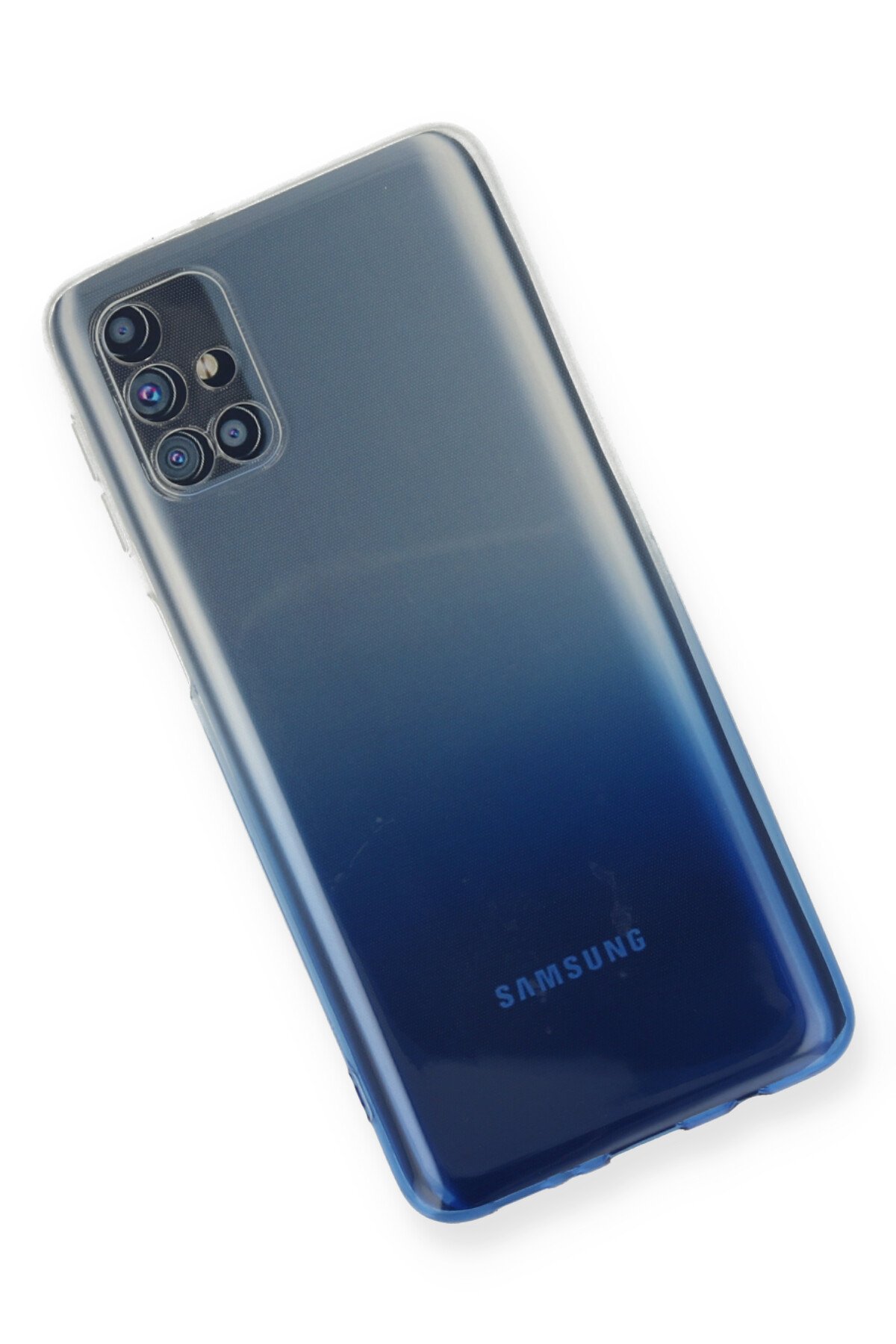 Newface Samsung Galaxy M51 Kılıf Nano içi Kadife Silikon - Turuncu
