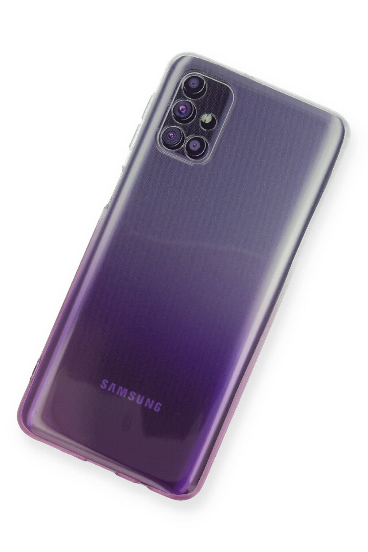 Newface Samsung Galaxy M51 Kılıf Montreal Yüzüklü Silikon Kapak - Lacivert