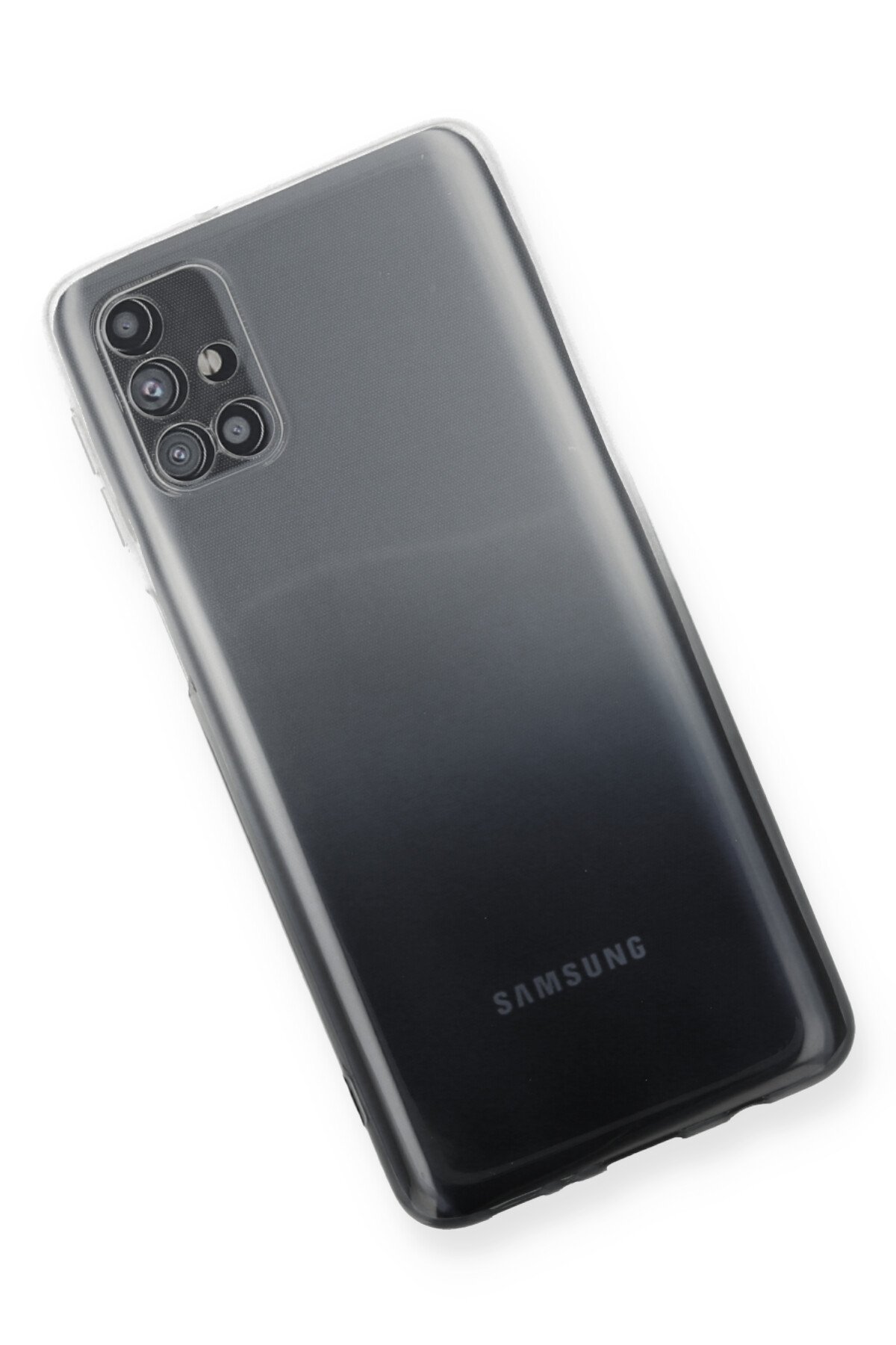 Newface Samsung Galaxy M51 Kılıf Gros Yüzüklü Silikon - Gold