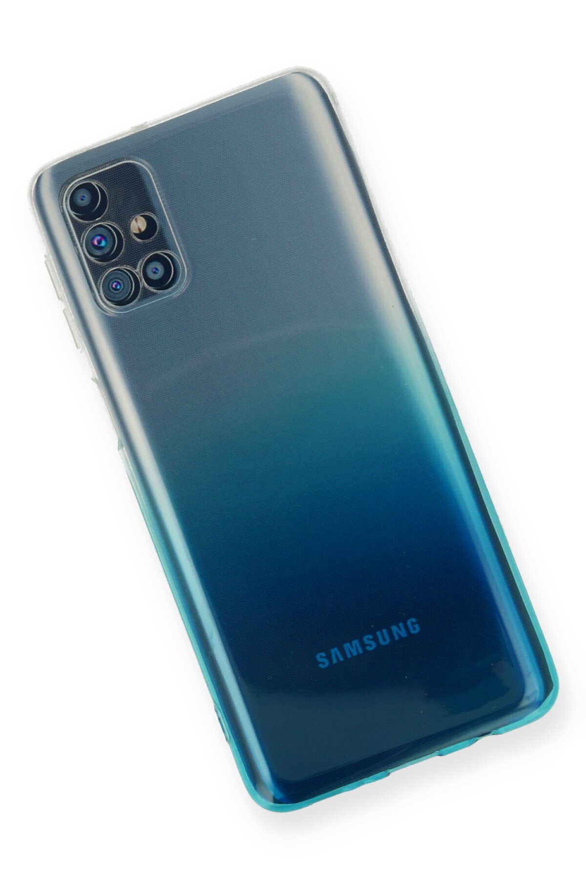 Newface Samsung Galaxy M51 Kılıf Nano içi Kadife Silikon - Yeşil