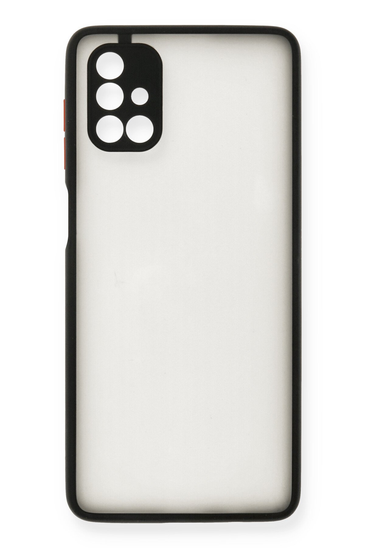 Newface Samsung Galaxy M51 Kılıf Viktor Yüzüklü Silikon - Kırmızı
