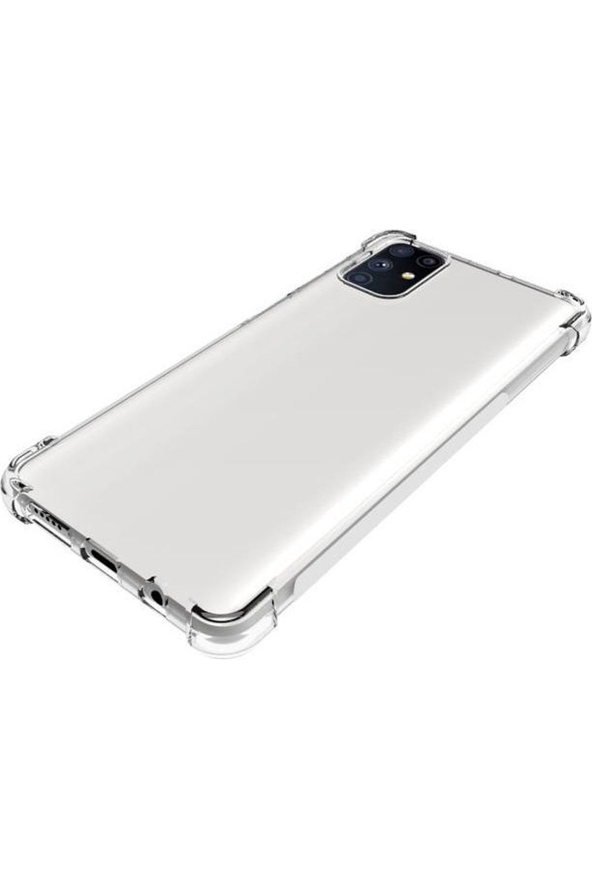 Newface Samsung Galaxy M51 Kılıf Palm Buzlu Kamera Sürgülü Silikon - Turkuaz