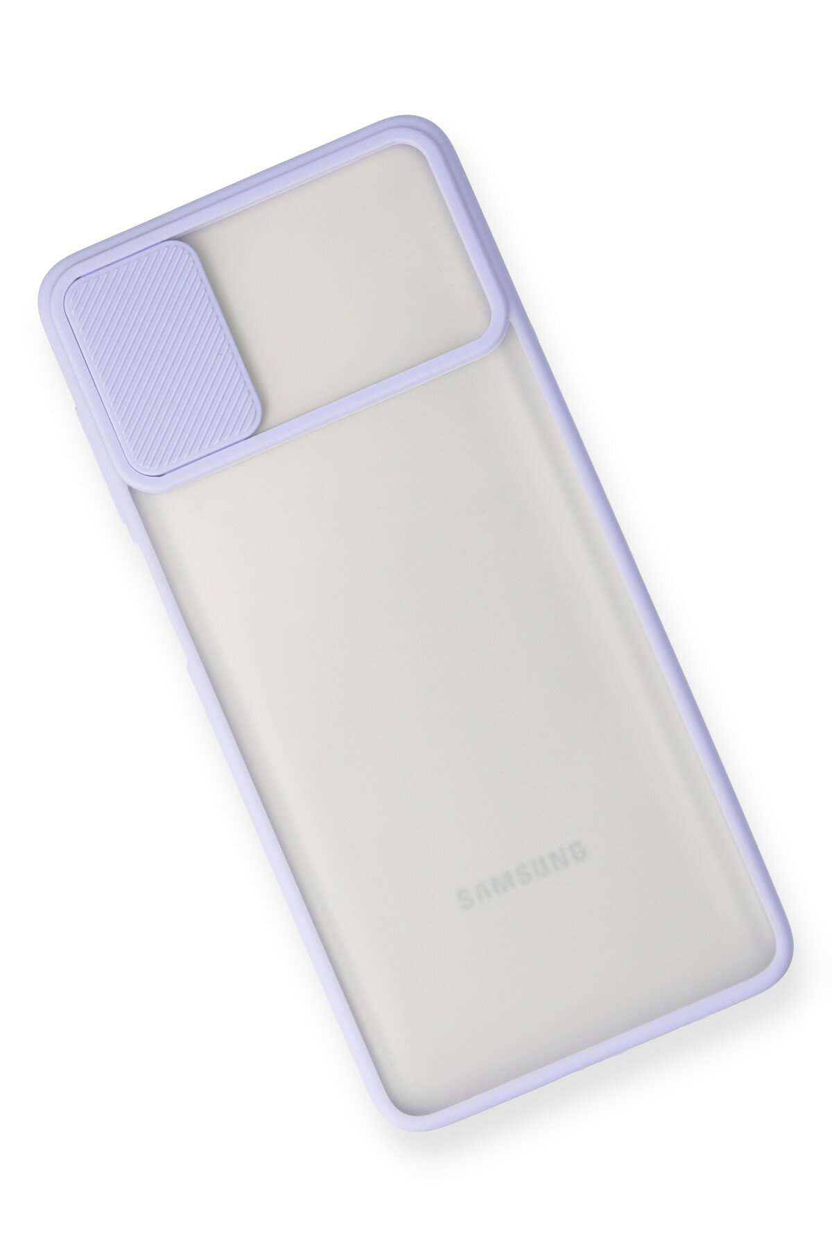 Newface Samsung Galaxy M51 Kılıf Simli Yüzüklü Silikon - Mor