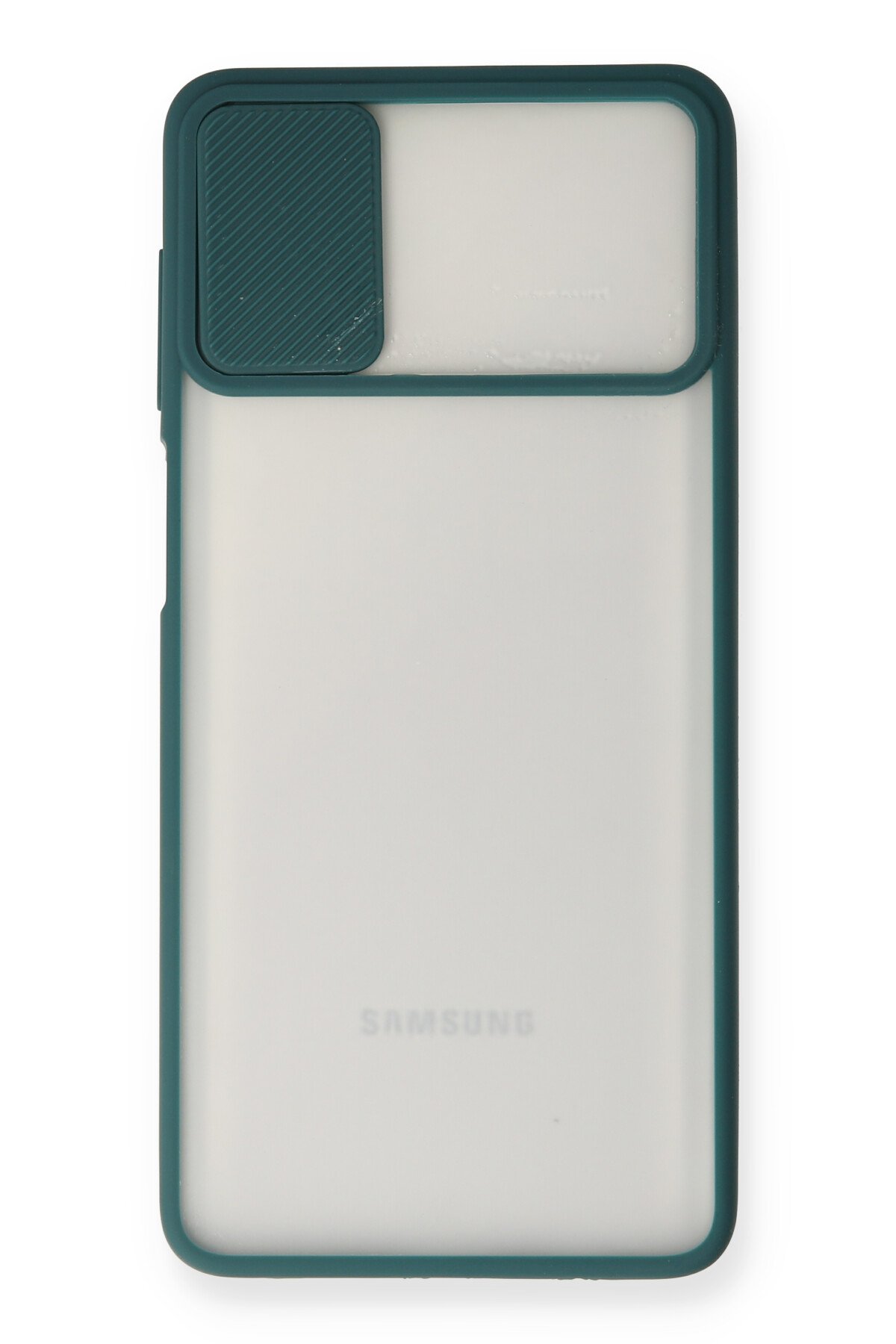 Newface Samsung Galaxy M51 Kılıf Palm Buzlu Kamera Sürgülü Silikon - Kırmızı