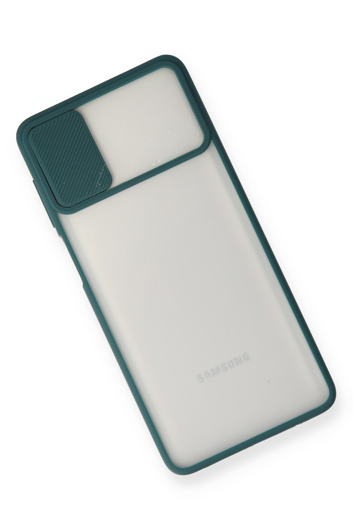 Newface Samsung Galaxy M51 Kılıf Platin Simli Silikon - Kırmızı