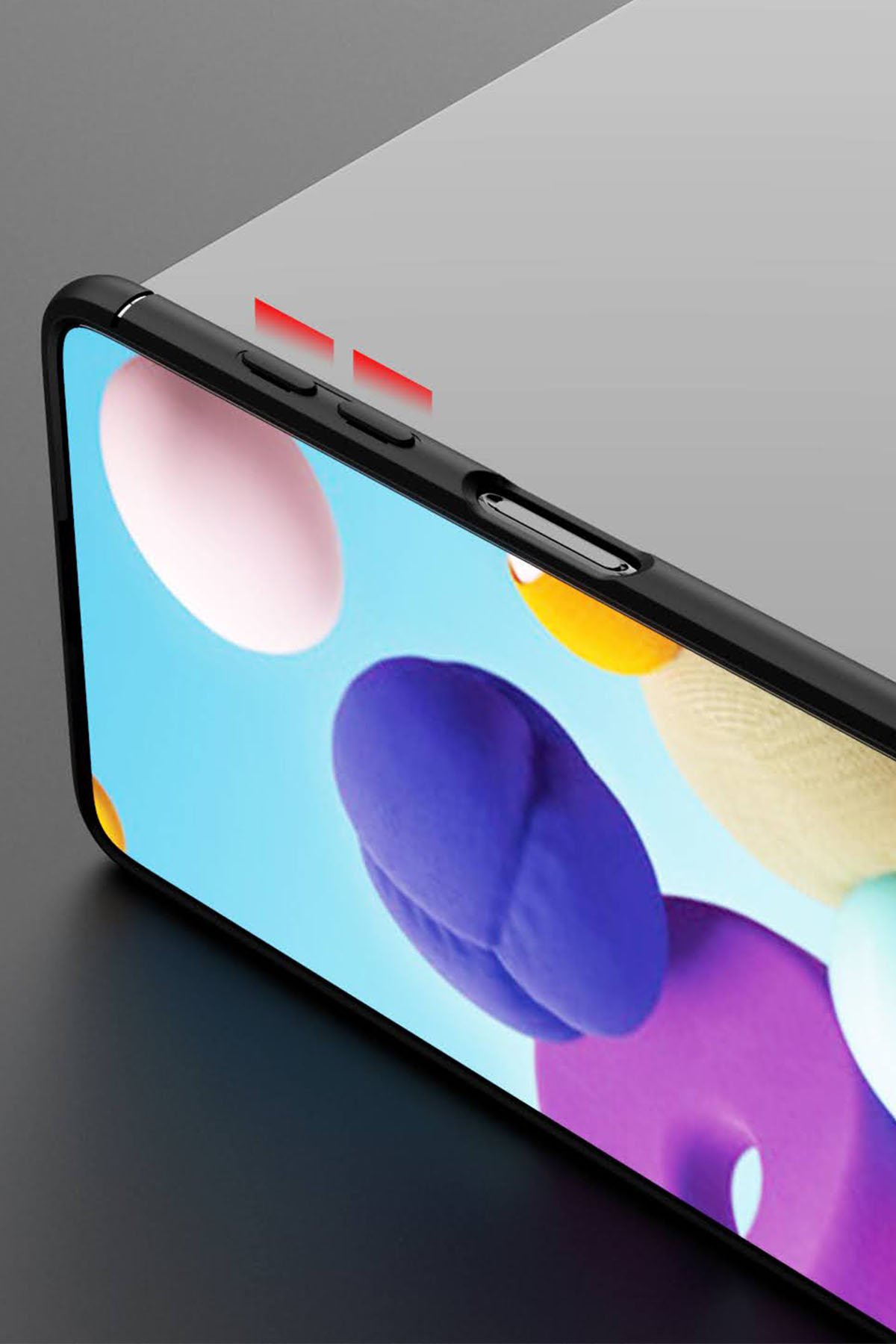 Newface Samsung Galaxy M51 Kılıf Lüx Çift Renkli Silikon - Turkuaz