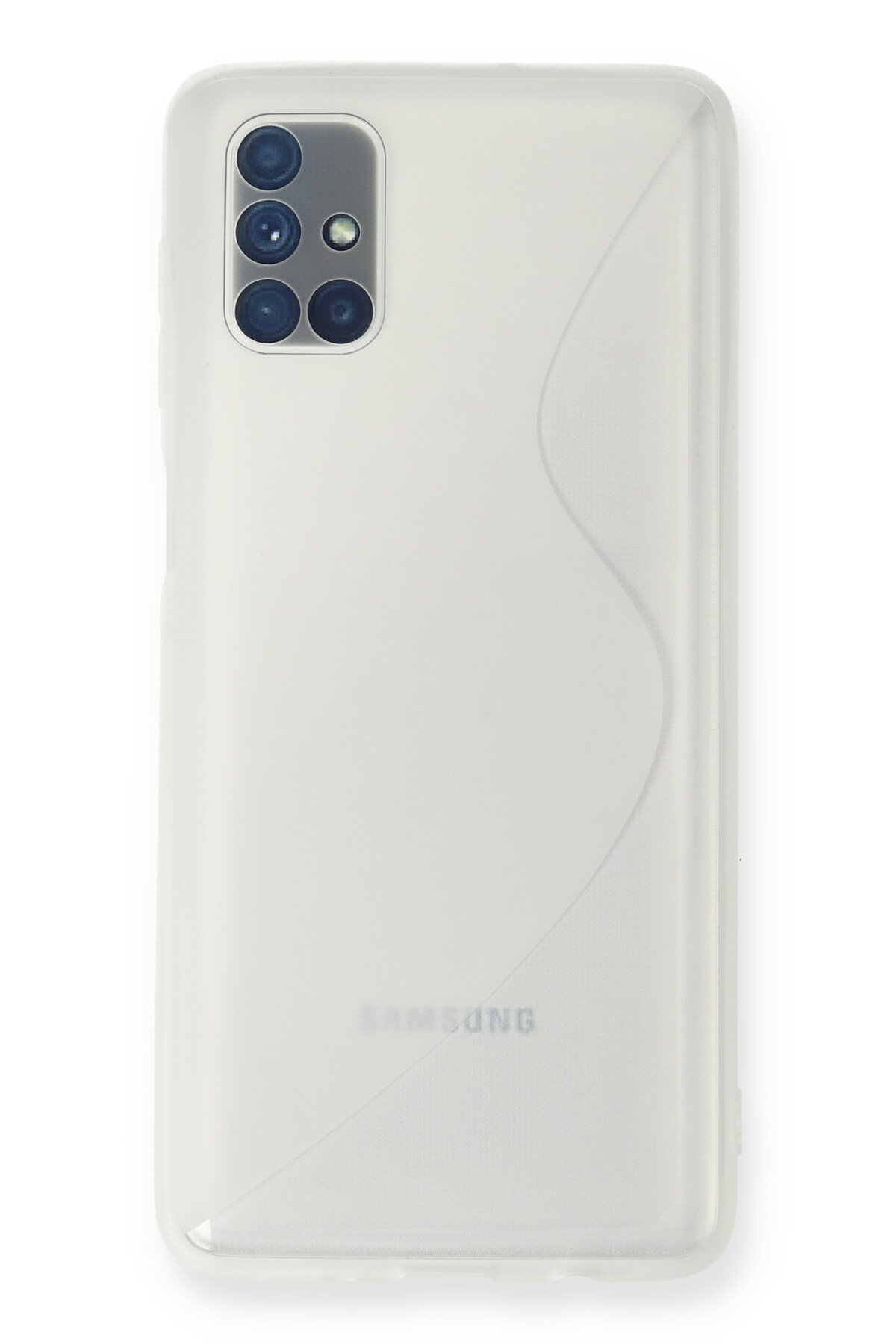 Newface Samsung Galaxy M51 Kılıf Focus Karbon Silikon - Siyah