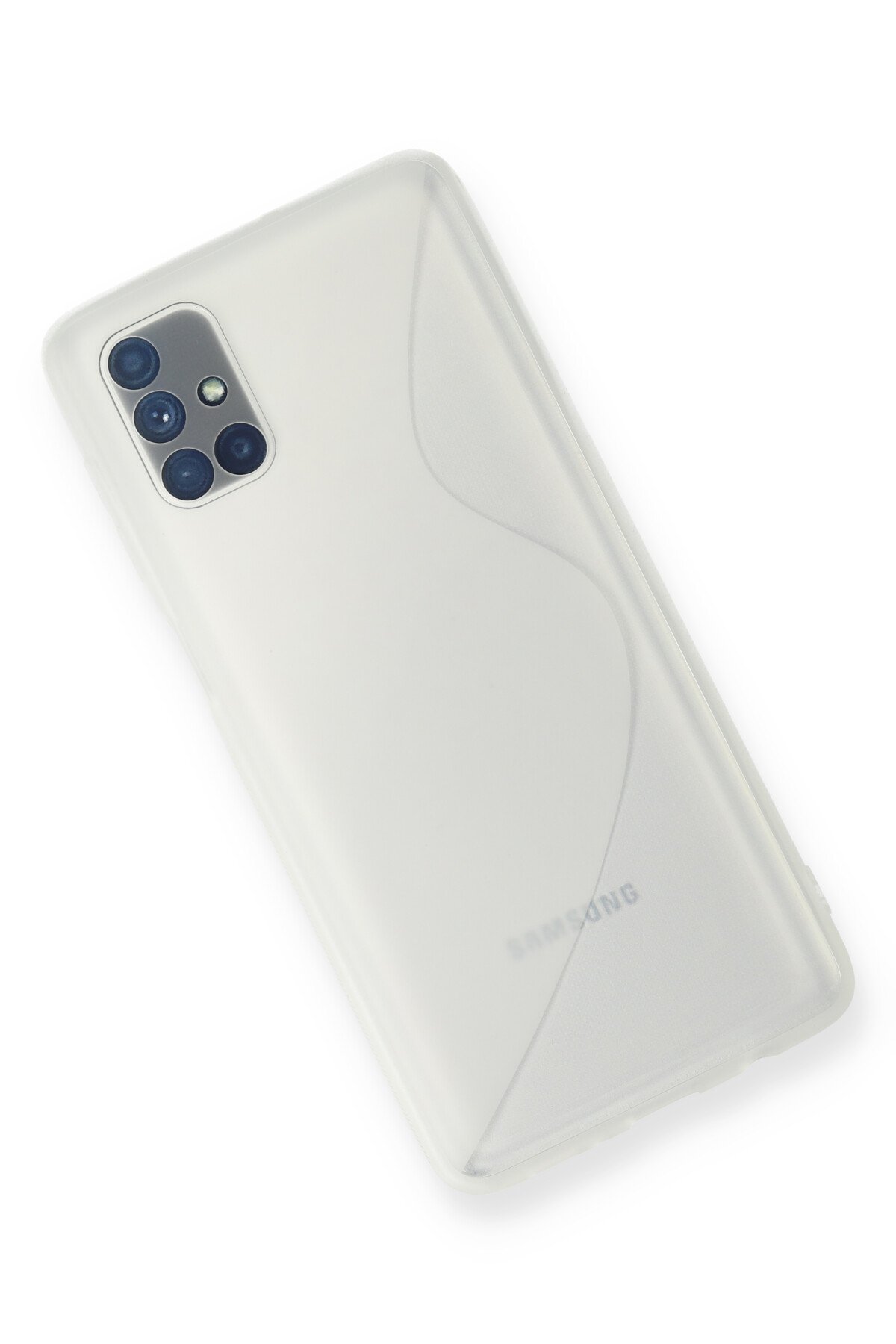 Newface Samsung Galaxy M51 Kılıf Focus Karbon Silikon - Siyah