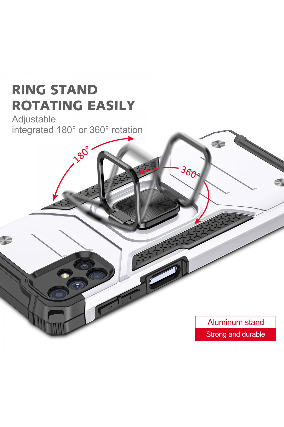 Newface Samsung Galaxy M51 Kılıf Gros Yüzüklü Silikon - Mavi