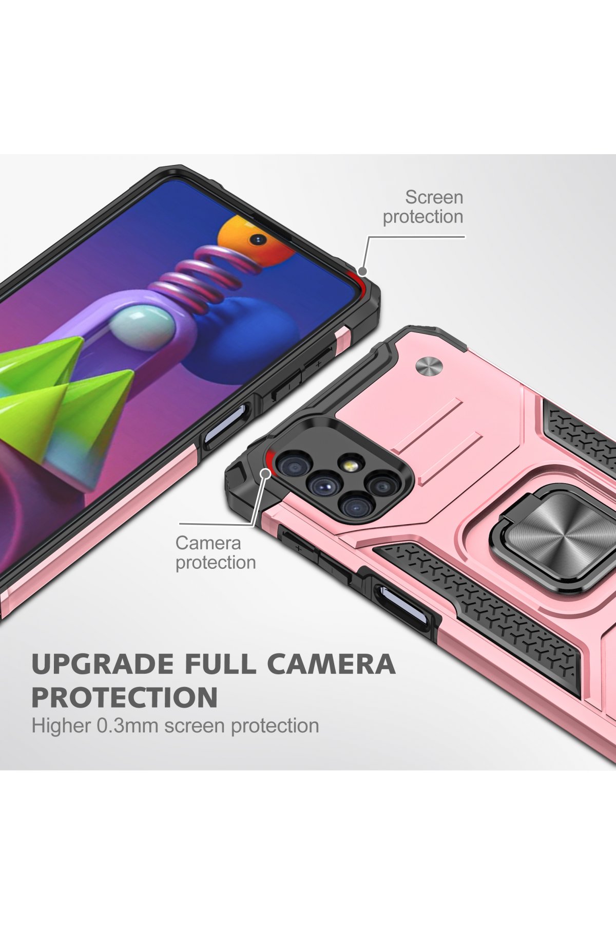 Newface Samsung Galaxy M51 Kılıf Platin Simli Silikon - Sarı