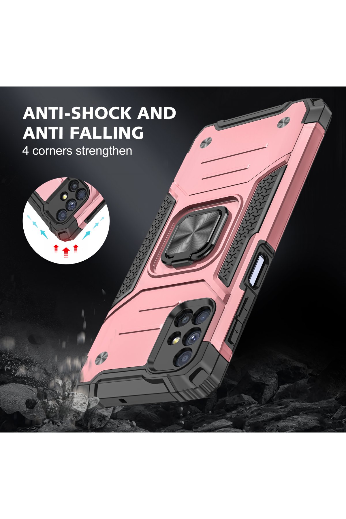 Newface Samsung Galaxy M51 Kılıf Platin Simli Silikon - Sarı