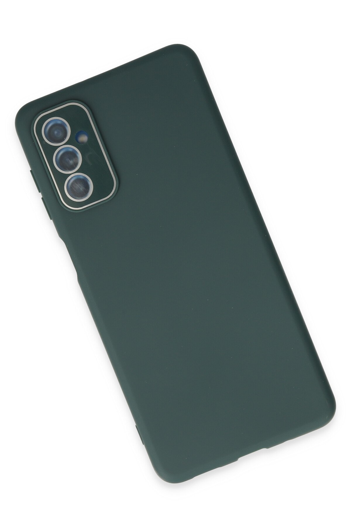 Newface Samsung Galaxy M52 5G Kılıf Pars Lens Yüzüklü Silikon - Siyah