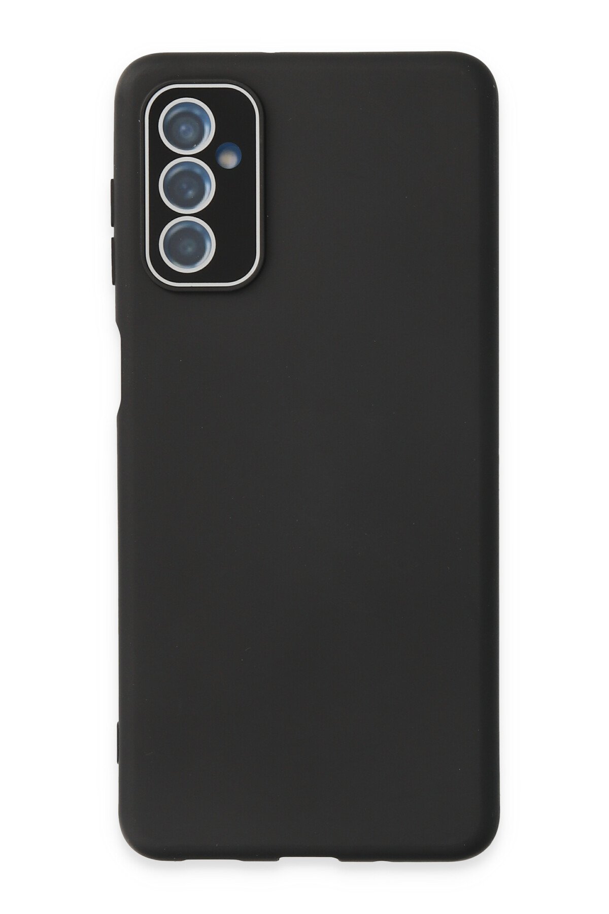 Newface Samsung Galaxy M52 5G Kılıf Palm Buzlu Kamera Sürgülü Silikon - Siyah