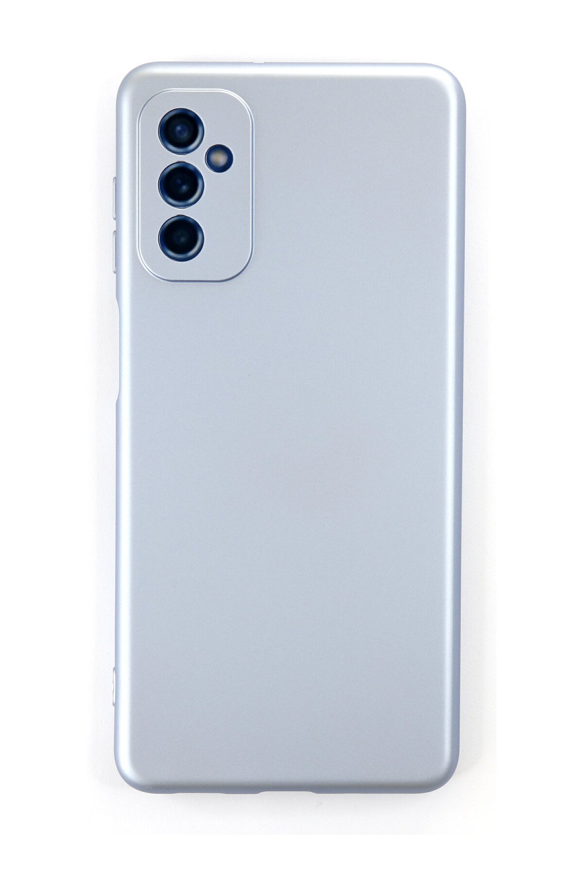 Newface Samsung Galaxy M52 5G Kılıf Platin Silikon - Mavi