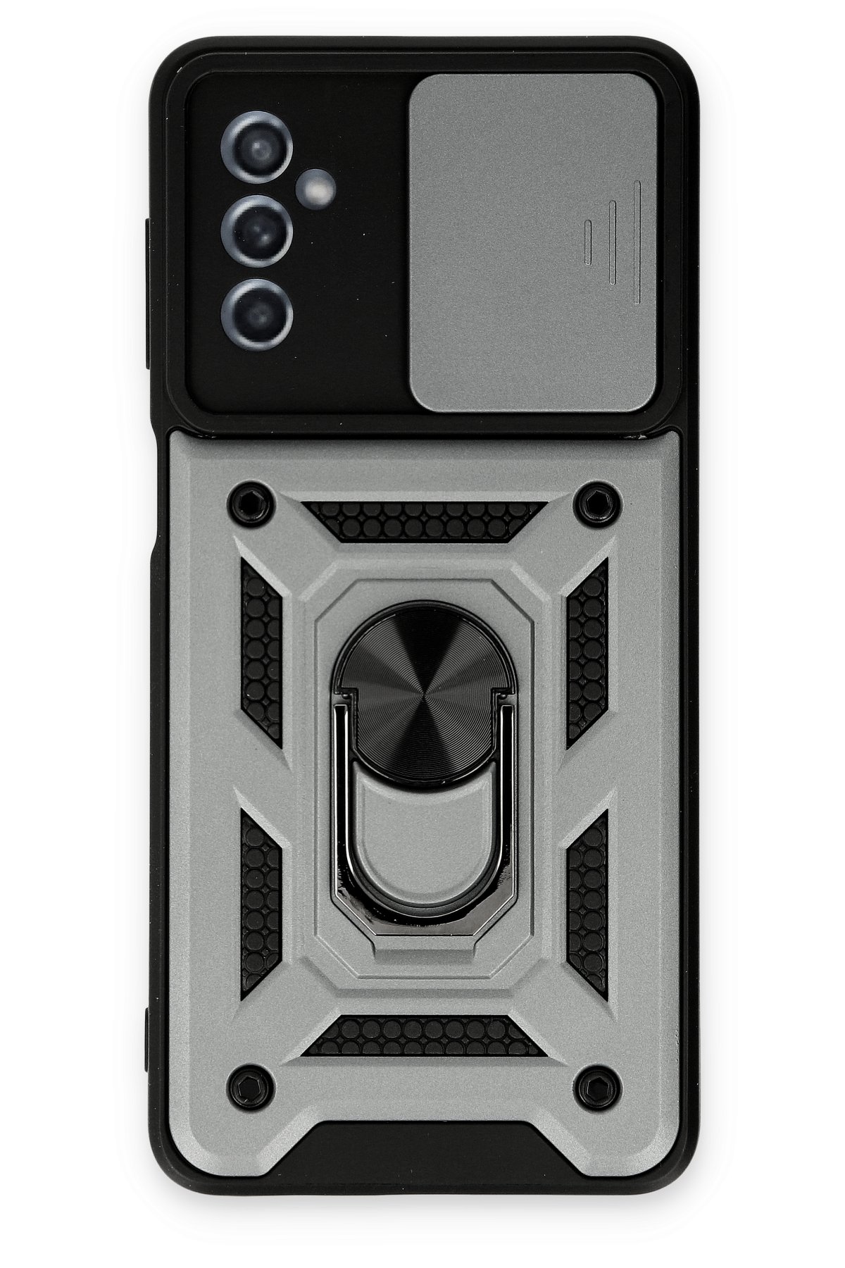 Newface Samsung Galaxy M52 5G Kılıf Glass Kapak - Lacivert