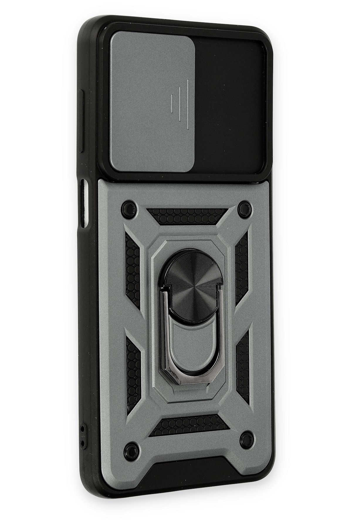 Newface Samsung Galaxy M52 5G Kılıf Glass Kapak - Lacivert