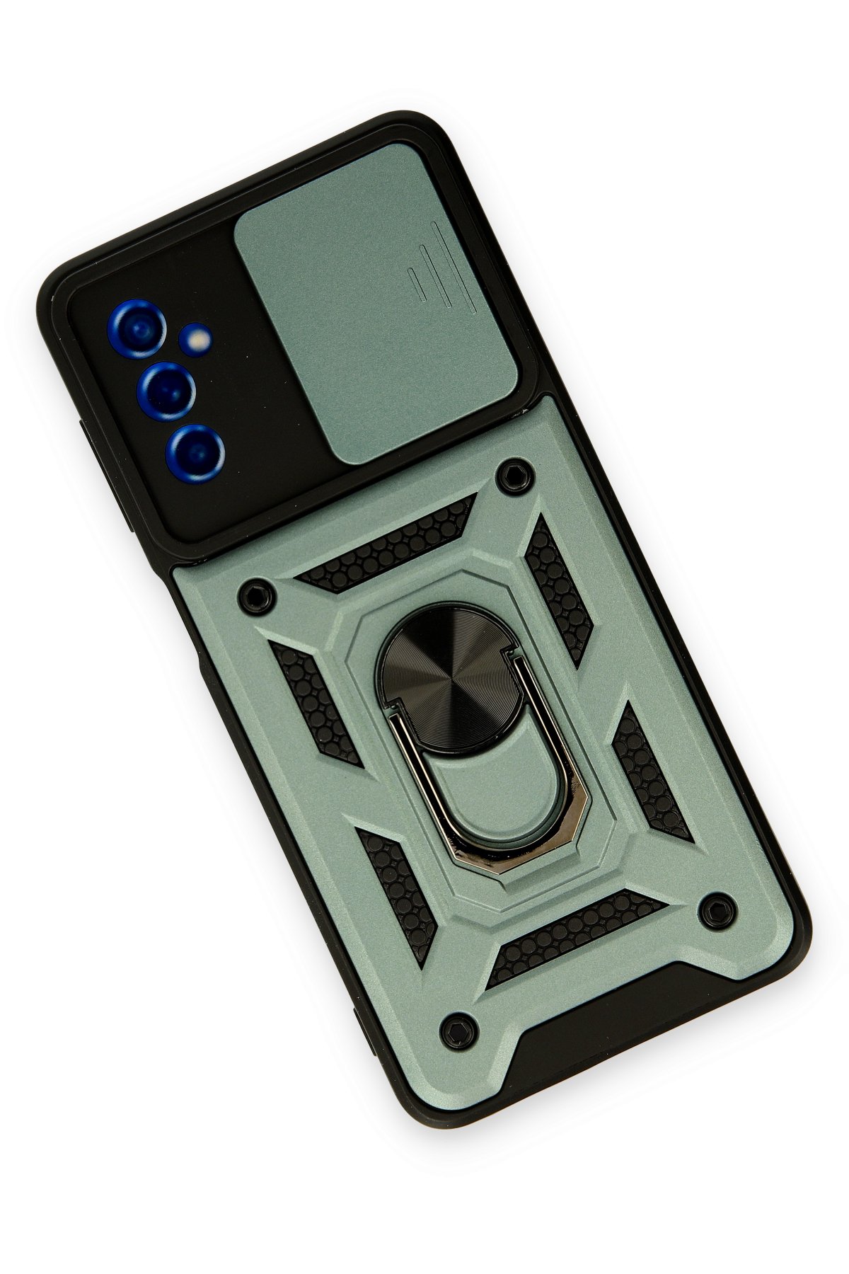 Newface Samsung Galaxy M52 5G Kılıf Glass Kapak - Bordo