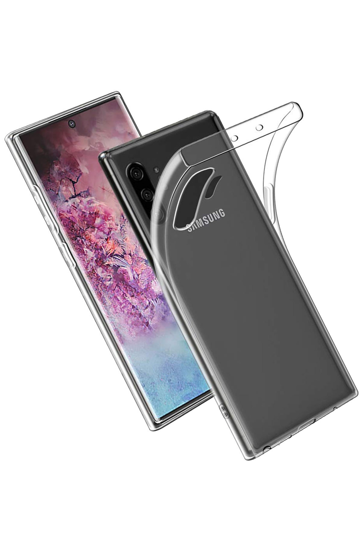 Newface Samsung Galaxy Note 10 Plus Kılıf Trow Silikon Kapak - Kahverengi