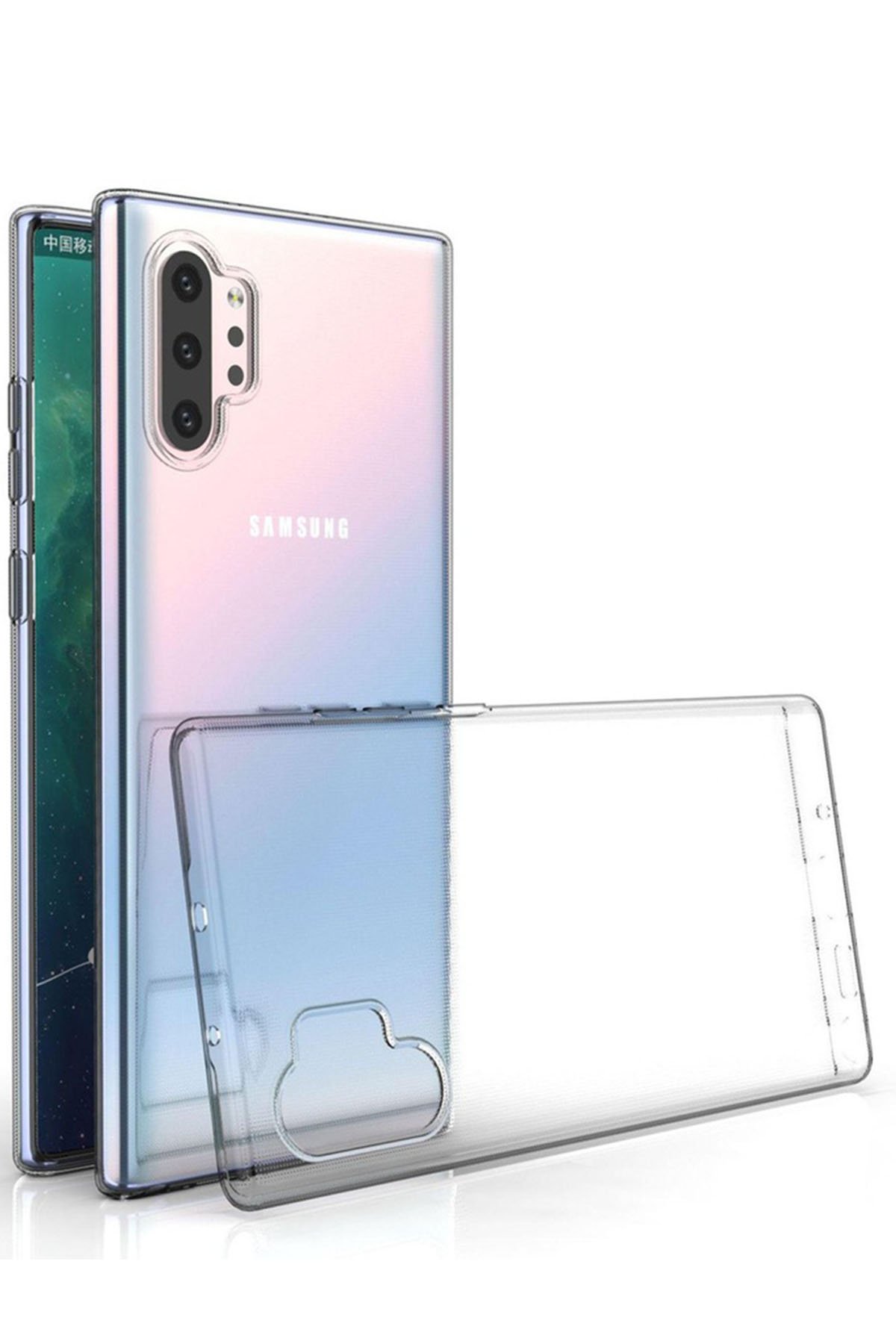 Newface Samsung Galaxy Note 10 Plus Kılıf Trow Silikon Kapak - Kahverengi