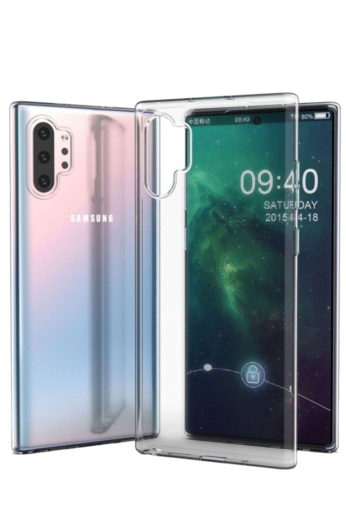 Newface Samsung Galaxy Note 10 Plus Kılıf Trow Silikon Kapak - Kahverengi