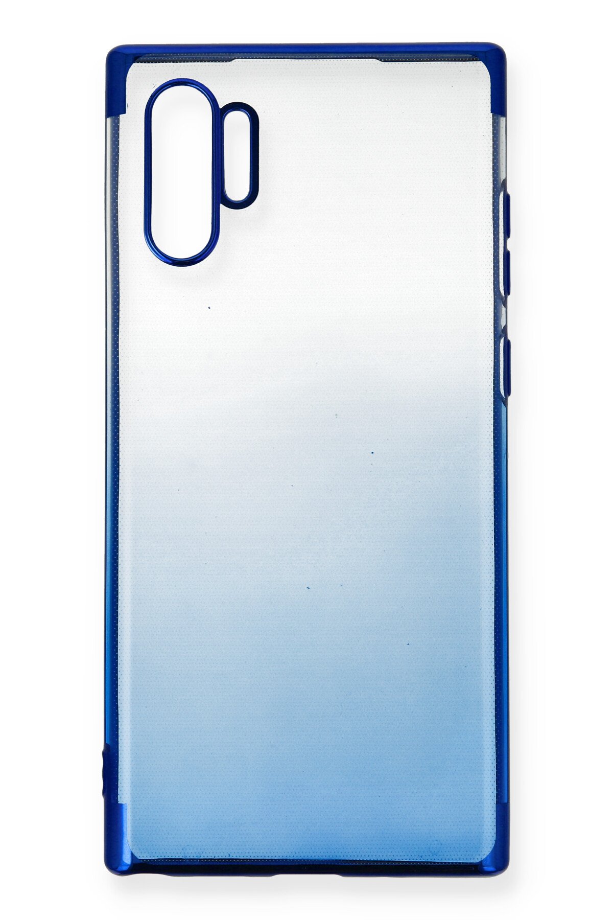 Newface Samsung Galaxy Note 10 Plus Kılıf Dört Köşe Lazer Silikon - Lacivert