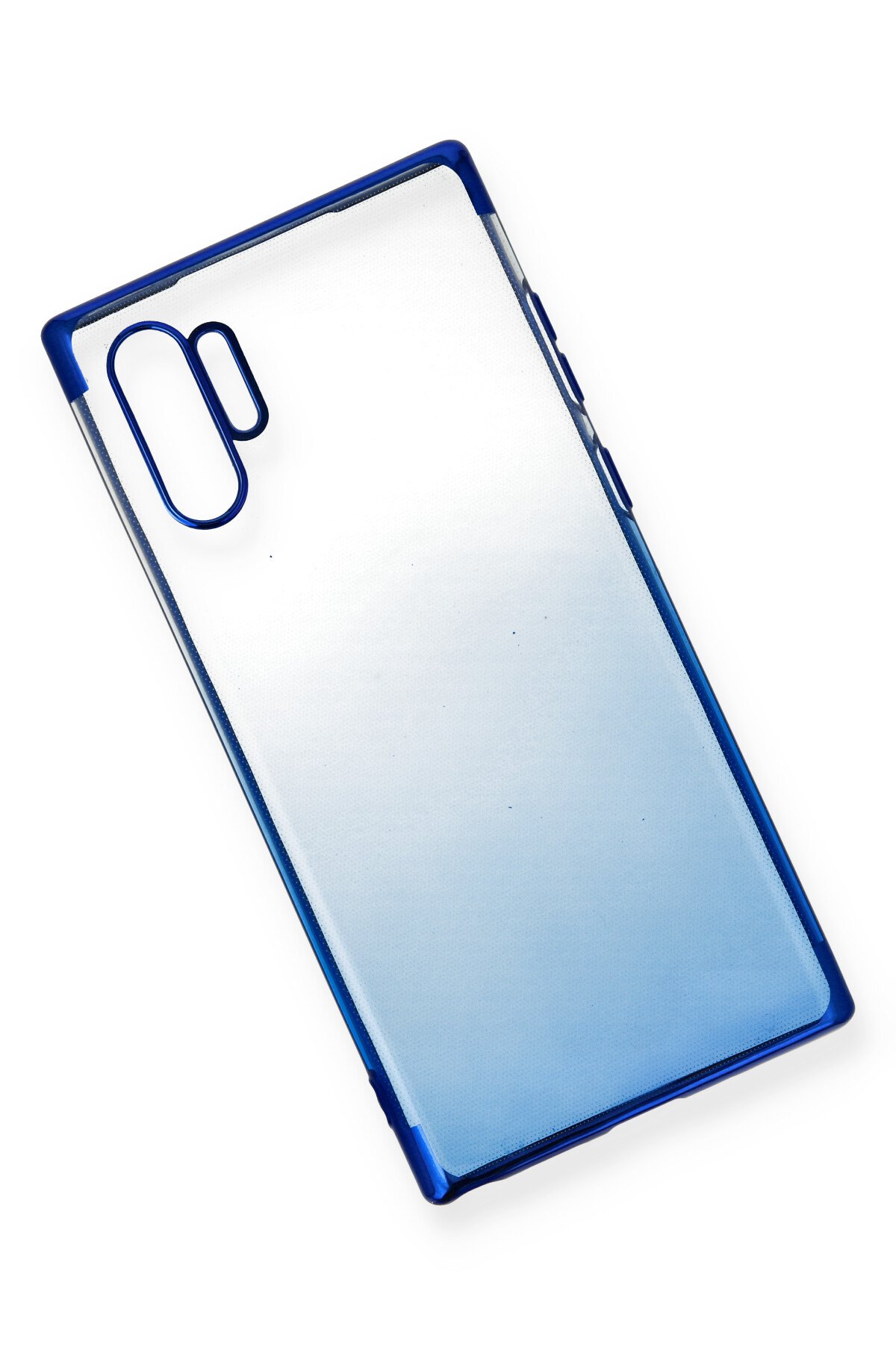 Newface Samsung Galaxy Note 10 Plus Kılıf Dört Köşe Lazer Silikon - Lacivert
