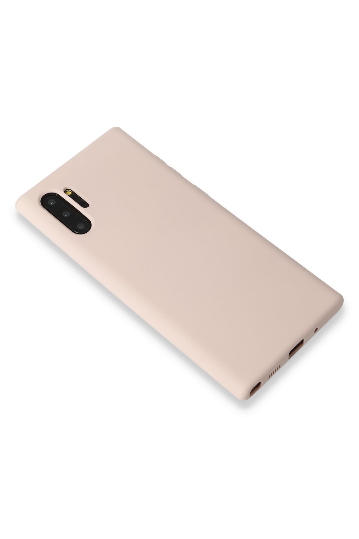 Newface Samsung Galaxy Note 10 Plus Kılıf Dört Köşe Lazer Silikon - Gold