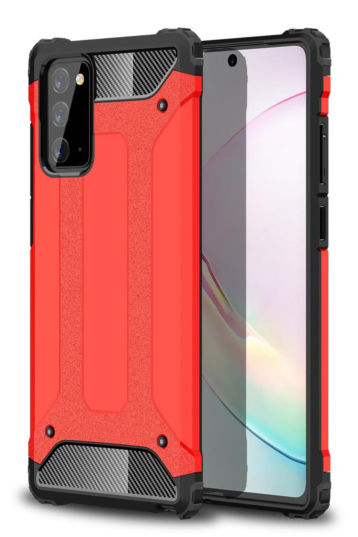 Newface Samsung Galaxy Note 20 Kılıf Nano içi Kadife Silikon - Pudra