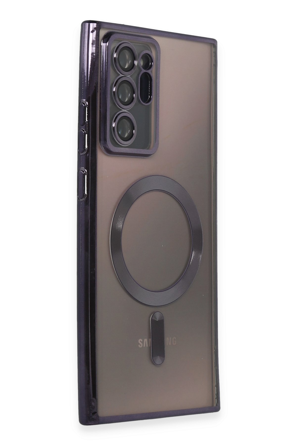 Newface Samsung Galaxy Note 20 Ultra Kılıf Ozzi Magsafe Deri Kapak - Kırmızı