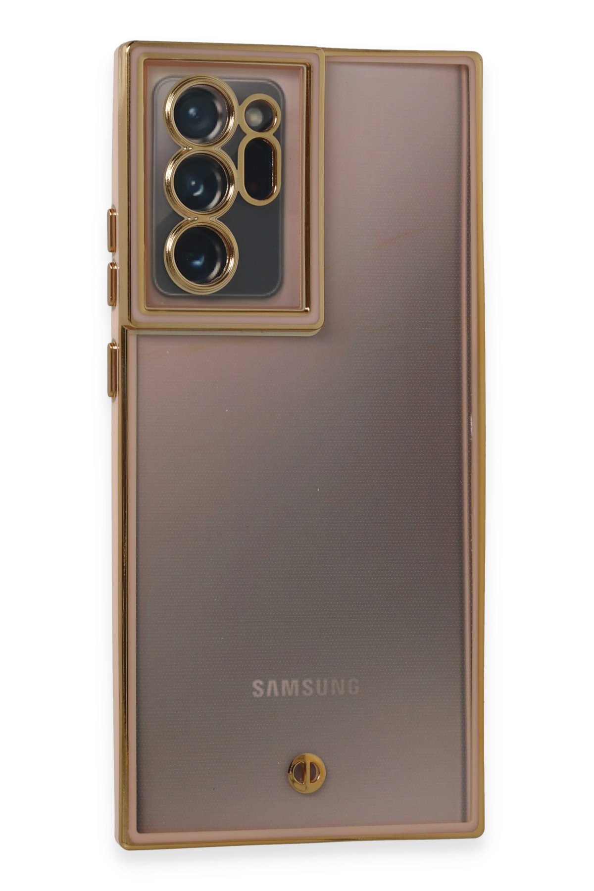 Newface Samsung Galaxy Note 20 Ultra Kılıf Nano içi Kadife Silikon - Pudra