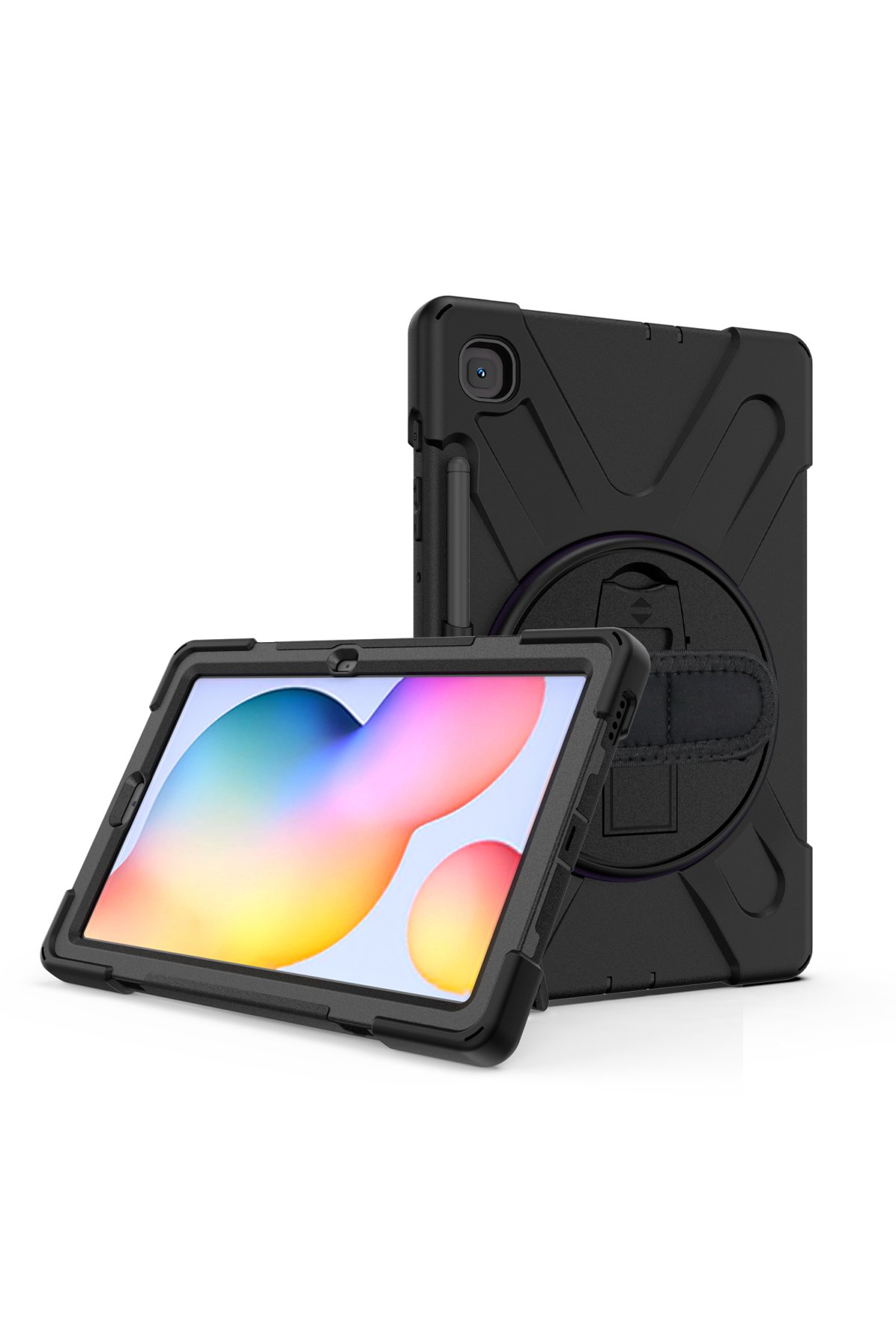 Newface Samsung Galaxy P610 Tab S6 Lite 10.4 Kılıf 360 Tablet Deri Kılıf - Siyah