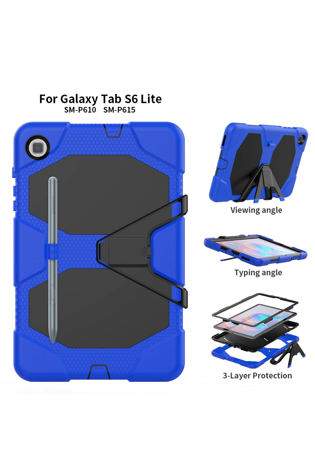 Newface Samsung Galaxy P610 Tab S6 Lite 10.4 Kılıf Like Stantlı Tablet Silikon - Mor