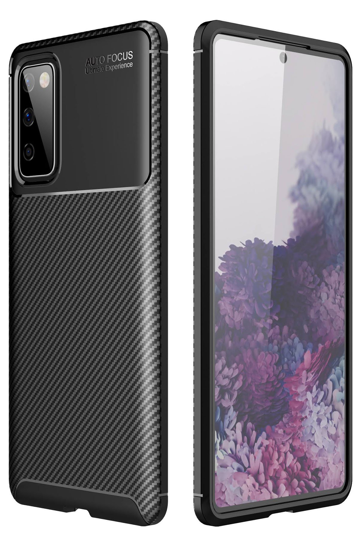 Newface Samsung Galaxy S20 FE Kılıf Pars Lens Yüzüklü Silikon - Gümüş